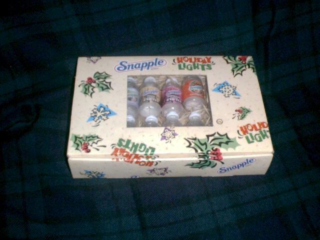 Old Snapple Christmas Lights MIB SOLD