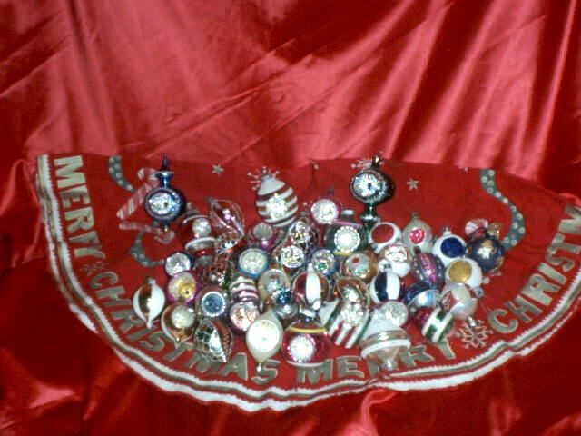 50 Vintage Glass Christmas Ornaments SOLD